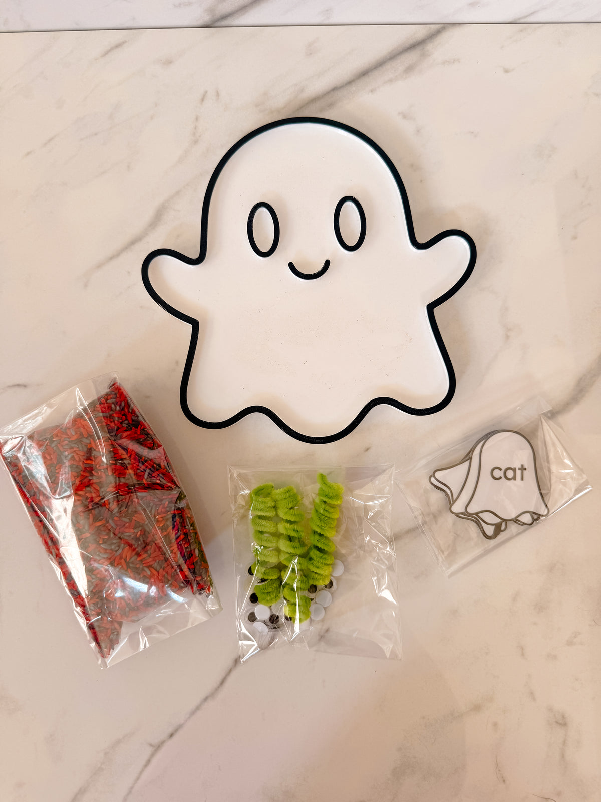 Spooky Word Play Sensory Bin | Halloween Literacy Activity