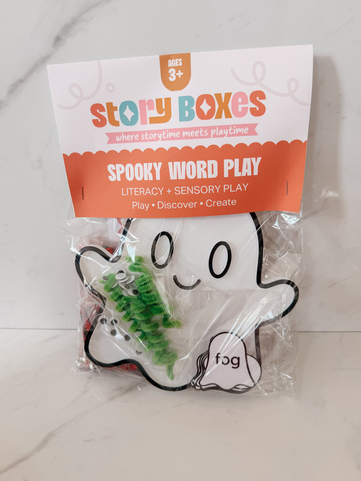 Spooky Word Play Sensory Bin | Halloween Literacy Activity