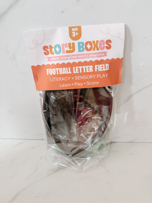 Football Letter Play Sensory Bin